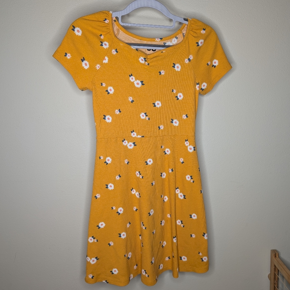 🌼SO Yellow Floral Casual Dress Girls 10/12